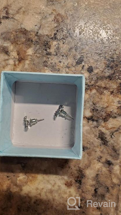 img 1 attached to Stainless Steel Butterfly Stud Earrings for Girls - Hypoallergenic with Zirconia Sparkles - Shop Buyless Fashion review by Lisa Brown