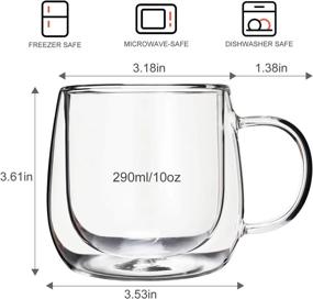 img 3 attached to Enjoy Your Coffee Hot And Stylish With CNGLASS Double Wall Glass Coffee Mugs - Set Of 4