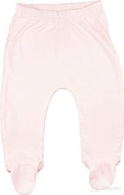 img 2 attached to 👶 123 Bear Baby Soft Cotton Spandex Pants: Comfortable Pants with Feet for Infants
