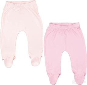img 4 attached to 👶 123 Bear Baby Soft Cotton Spandex Pants: Comfortable Pants with Feet for Infants