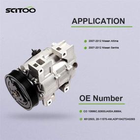 img 3 attached to 🔧 SCITOO AC Compressor for Altima 2007-2012 & Sentra 2007-2009 - 2.5L CO 10886C