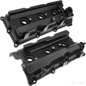 img 2 attached to Premium Left Right Engine Valve Covers with Gasket Compatible with Nissan Frontier Pathfinder Xterra NV1500 NV2500 NV3500 2005-2019 V6 4.0L VQ40DE