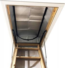 img 4 attached to Fireproof Attic Ladder Insulation Cover - 25" X 54" X 11" Attic Stairs Insulation Tent With Zipper - Stairway Insulator For Energy Efficiency