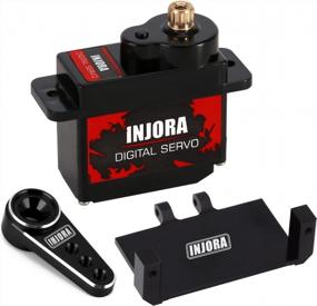img 4 attached to Upgrade Your RC Axial SCX24 Car Model With INJORA 12G Digital Servo - Includes Metal Mount And 15T Arm (Black)