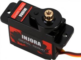 img 1 attached to Upgrade Your RC Axial SCX24 Car Model With INJORA 12G Digital Servo - Includes Metal Mount And 15T Arm (Black)