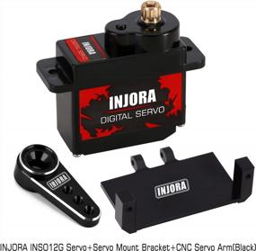 img 3 attached to Upgrade Your RC Axial SCX24 Car Model With INJORA 12G Digital Servo - Includes Metal Mount And 15T Arm (Black)