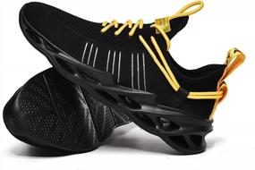 img 1 attached to BreezeStride: Enhanced Breathable Lightweight Athletic Sneakers for Runners