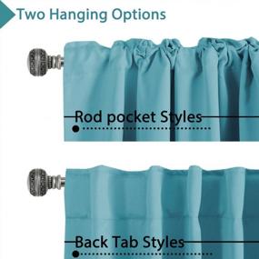 img 1 attached to H.VERSAILTEX Blackout Curtains Thermal Insulated Window Treatment Panels Room Darkening Blackout Drapes For Living Room Back Tab/Rod Pocket Bedroom Draperies, 52 X 63 Inch, Solid Aqua, 2 Panels