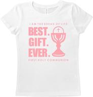 👼 cute first communion t-shirt for catholic girls - size medium - tops, tees, & blouses logo