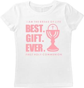 img 3 attached to 👼 Cute First Communion T-Shirt for Catholic Girls - Size Medium - Tops, Tees, & Blouses