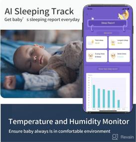 img 2 attached to MOMWILIKE 2.5K Video Baby Monitor with Pan-Tilt-Zoom Camera, Crying Detection, Safety Alert for Covered Face, Sleep Analytics, Two-Way Talk, Night Vision, Temperature and Humidity Monitor