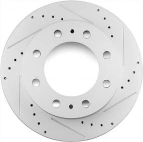 img 3 attached to Upgrade Your Braking System With ECCPP Drilled Slotted Rotors And Ceramic Pads Kit For Lexus ES And Toyota Avalon And Camry