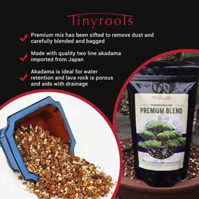 img 1 attached to Bonsai Soil Premium от Tinyroots - органическая почвенная смесь, отлично подходит для удержания воды и развития корней + изготовлена ​​из настоящей акадамы, красной лавовой породы и пемзы (2,5 галлона)