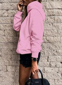 img 1 attached to Women'S Long Sleeve Hooded Sweatshirt Lightweight Pullover Top With Pocket - Asvivid