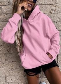 img 3 attached to Women'S Long Sleeve Hooded Sweatshirt Lightweight Pullover Top With Pocket - Asvivid