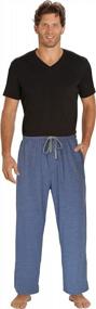 img 1 attached to Мужские длинные пижамные штаны от EVERDREAM - Непревзойденный комфорт из трикотажа из джерси