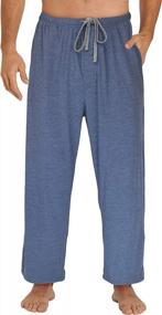 img 3 attached to Мужские длинные пижамные штаны от EVERDREAM - Непревзойденный комфорт из трикотажа из джерси