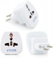 travel adapter plug for switzerland, universal plug all in one grounded adapter converter, 3 pack by sycon logo