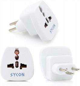 img 4 attached to Travel Adapter Plug For Switzerland, Universal Plug All In One Grounded Adapter Converter, 3 Pack By SYCON