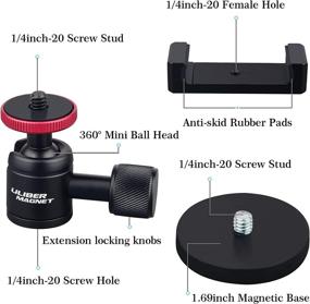 img 3 attached to ULIBERMAGNET 360° Magnetic Phone Mount Holder with Mini Ball Head – Compatible with Cars, Jeep, Boats, Motorcycles, and Smartphones