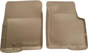 img 1 attached to 🚘 Husky Liners Classic Style Series Front Floor Liners in Tan for 1980-1996 Ford Bronco/F150, 1980-1997 Ford F250/F350 – 2 Piece Set