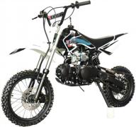 x-pro bolt 125cc zongshen engine молодежный мотоцикл-внедорожник с 4-ступенчатой ​​​​механической коробкой передач и большими шинами 14 "/ 12" - идеальный пит-байк для детей (черный) логотип