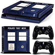 img 1 attached to 🎮 PS4 Console Designer Skin Decal Cover + Remote Dualshock 4 Controller Stickers - Doctor Who