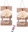 set of 2 brown mason jar wall sconces with led fairy lights & 6-hour timer logo