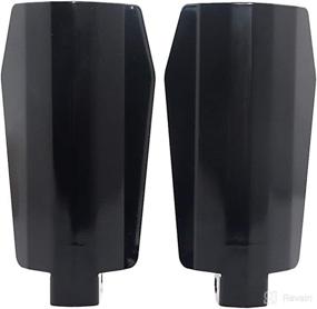 img 1 attached to 🏍️ Motorcycle Black Coffin Cut Handguard Hand Guards Wind Cold Protector - Bid4ze Pair for Harley Dyna 06 and older Baggers FXR's with Upgraded Controls (Small)