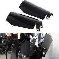 🏍️ motorcycle black coffin cut handguard hand guards wind cold protector - bid4ze pair for harley dyna 06 and older baggers fxr's with upgraded controls (small) логотип