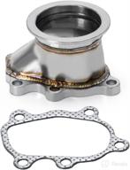 🔧 pqyracing stainless steel 2.5"/63mm vband clamp flange turbo down pipe adapter: find the best v-band downpipe connector for t25 t28 gt25 gt28 logo