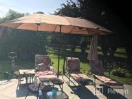 img 1 attached to Enjoy Ultimate Shade With SUPERJARE 14 Ft Outdoor Patio Umbrella - Extra Large, Dual-Sided Design With Easy Crank Mechanism - Gray review by Art Clark