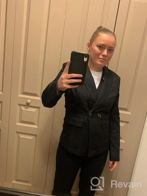 img 1 attached to LISUEYNE Women'S Three-Piece Office Blazer Suit Set For Business Wear - Skirt/Pant, Vest Jacket review by Wendy Backous