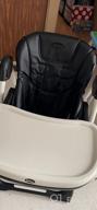 img 1 attached to Foldable High Chair For Babies & Toddlers With Adjustable Backrest, Footrest, Seat Height, Removable Tray And PU Leather Cushion - INFANS (Black) review by Bill Pool