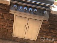 img 1 attached to Upgrade Your BBQ Setup With Mophorn Outdoor Kitchen Access Wall Mount - Stainless Steel, Double Door Design - 30.5" X 21 review by Andrea Sciuto