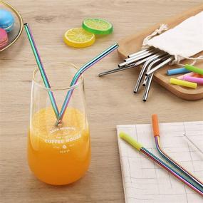 img 2 attached to Stainless Colorful Beverage Reusable Suitable Household Supplies : Paper & Plastic