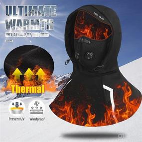 img 3 attached to ❄️ Winter Balaclava Ski Mask for Men and Women - Pixel Bear Thermal Full Face Mask for Cold Weather, Windproof and Anti Dust with Carbon Filter - Ideal for Skiing, Motorcycle, Cycling, Hiking - Black