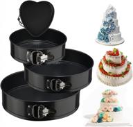 meiqihome 4-piece springform cake pan set - nonstick and leakproof bakeware for perfect cheesecake every time! логотип