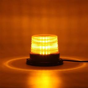 img 3 attached to 🚦 LED Strobe Light: Amber 40 LED Safety Flashing Beacon for Vehicle Forklift Truck Tractor Golf Carts UTV Car Bus - Magnetic and 16 ft Straight Cord