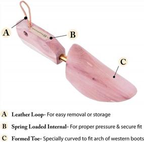 img 3 attached to Preserve Your Cowboy Boots With FootFitter Western Cedar Boot Tree - Top-Quality USA Wood Shoe Trees - CW12