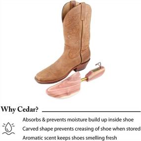 img 1 attached to Preserve Your Cowboy Boots With FootFitter Western Cedar Boot Tree - Top-Quality USA Wood Shoe Trees - CW12