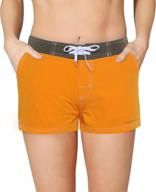 women's yaluntalun board shorts swim trunks quick dry sports bottom with inner liner logo