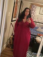 img 1 attached to Plus Size Long Sleeve Maxi Dress With Pockets - A Perfect Casual Party Dress For Women! review by Michelle Linares