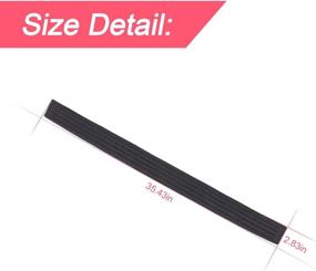 img 3 attached to 🚗 35 inch Universal Non-Slip Black Rubber Car Rear Bumper Guard Protector | Anti-Scratch & Abrasion Resistant | Trunk Door Sill Protector | Ideal for Most Cars | Car Exterior Accessories in Black