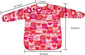 img 2 attached to Protect Your Child'S Clothes With CUBACO 2-Pack Kids Art Smock - Long Sleeve, Waterproof, And With 3 Pockets!