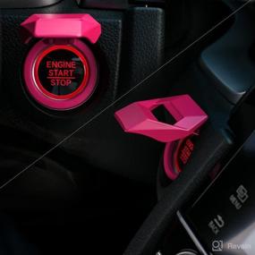 img 2 attached to Thenice Engine Start/Stop Push Button Cover Ring Lambo-Style Decoration Keyless Car Power Control Trim For 10Th Gen Honda Civic Accord XRV -Pink