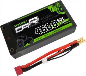 img 4 attached to High-Performance OVONIC 2S Lipo Battery 50C 4600MAh 7.4V With 4Mm Bullet Deans Ultra Connector For 1/8 1/10 RC Car Truck Boat Vehicles