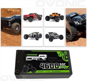 img 2 attached to Высокопроизводительный аккумулятор OVONIC 2S Lipo 50C 4600 мАч 7,4 В с 4-мм пулей Deans Ultra Connector для 1/8 1/10 RC Car Truck Boat Vehicles