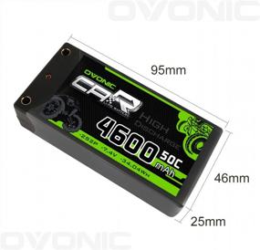 img 1 attached to High-Performance OVONIC 2S Lipo Battery 50C 4600MAh 7.4V With 4Mm Bullet Deans Ultra Connector For 1/8 1/10 RC Car Truck Boat Vehicles