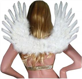 img 1 attached to Sexy Adult Feather Halloween Fairy Angel Wings In 3 Colors